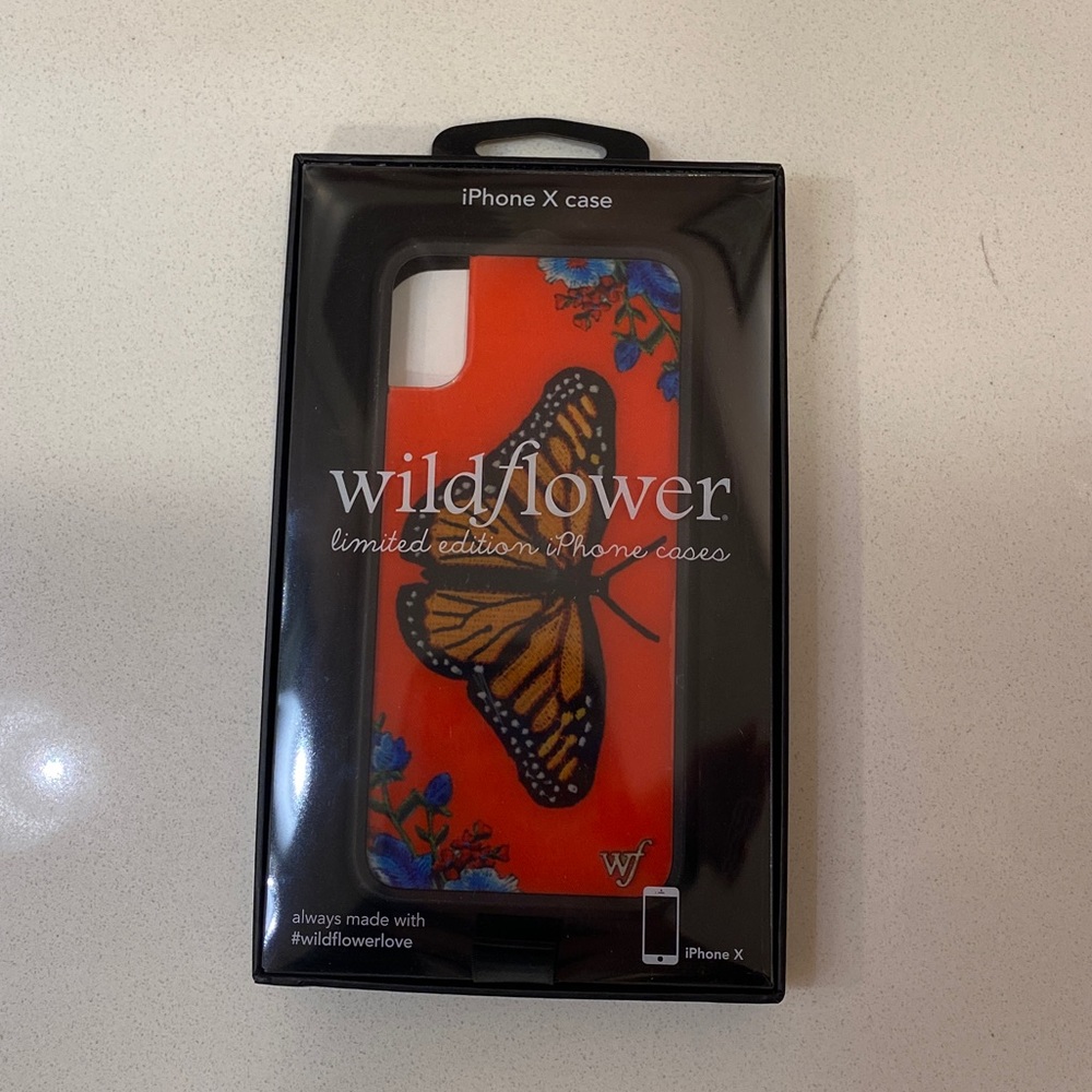 Wildflower iPhone X Butterfly Case